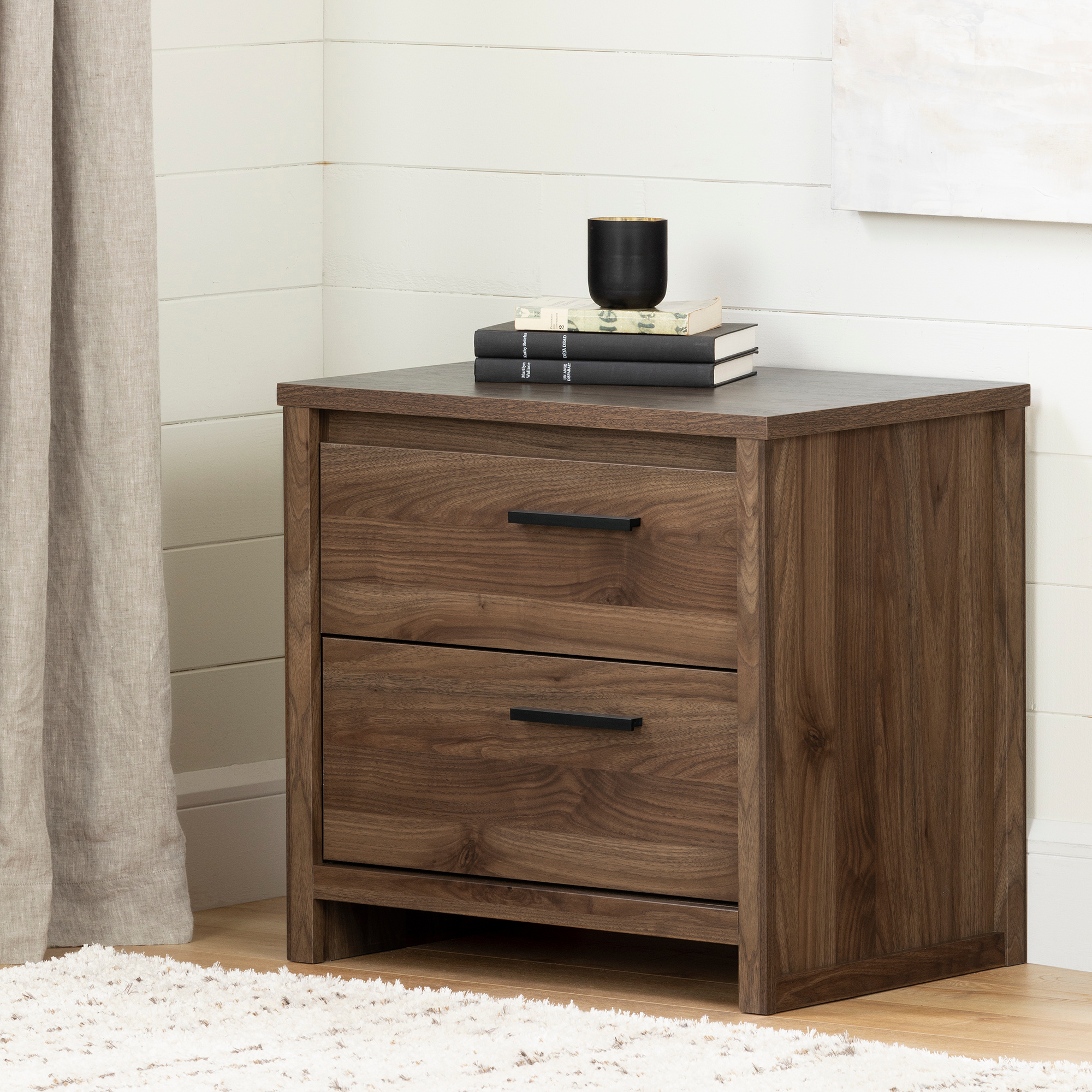 Chevet De Tao Table TiroirsNoyer Naturel 2 DE9WHI2