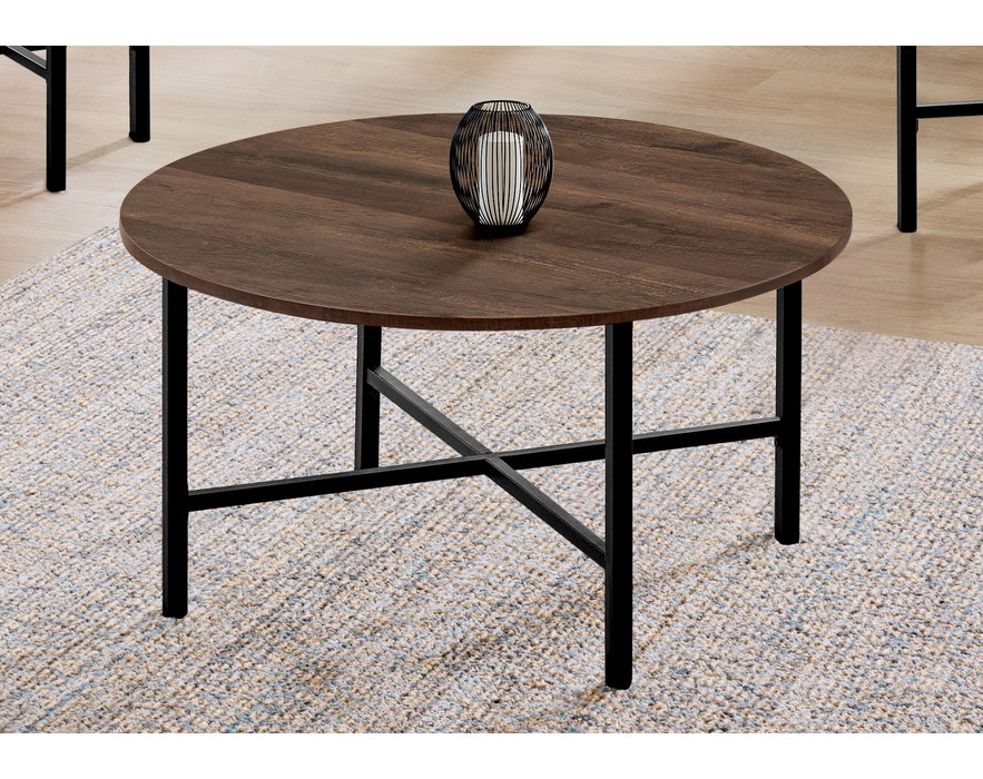 Table Set 3pc Brown Reclaimed Wood And Black Metal M2go Table Set 3pc Brown Reclaimed, Wood And Black Metal Coffee Table Sets