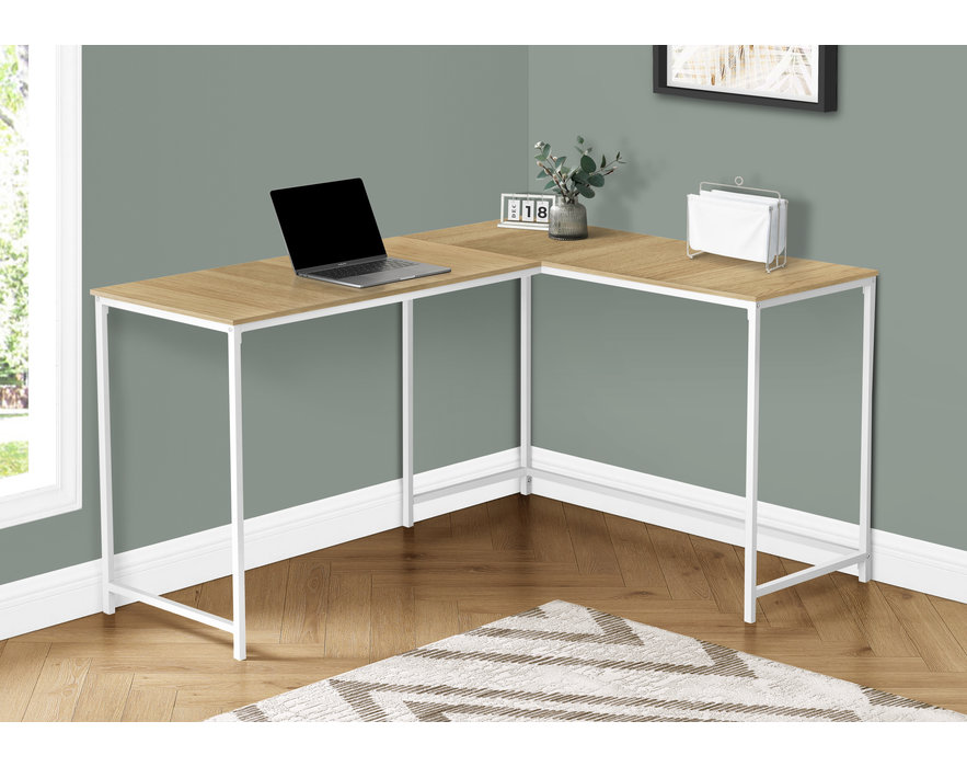 a white computer desk