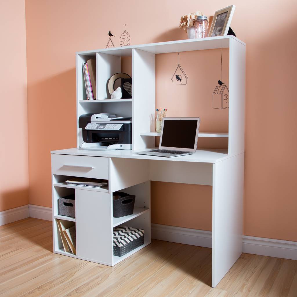 South shore annexe home office computer desk pure white m2go