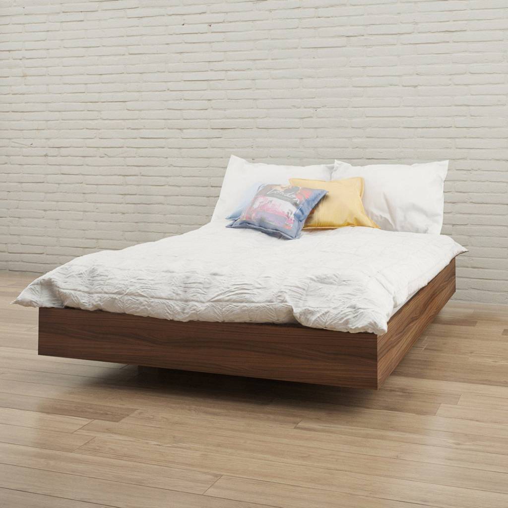 Full Size Platform Bed Walnut Alibi M2go