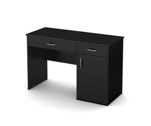 Bureau De Travail Noir : South shore bureau de travail noir solide collection axess m go
