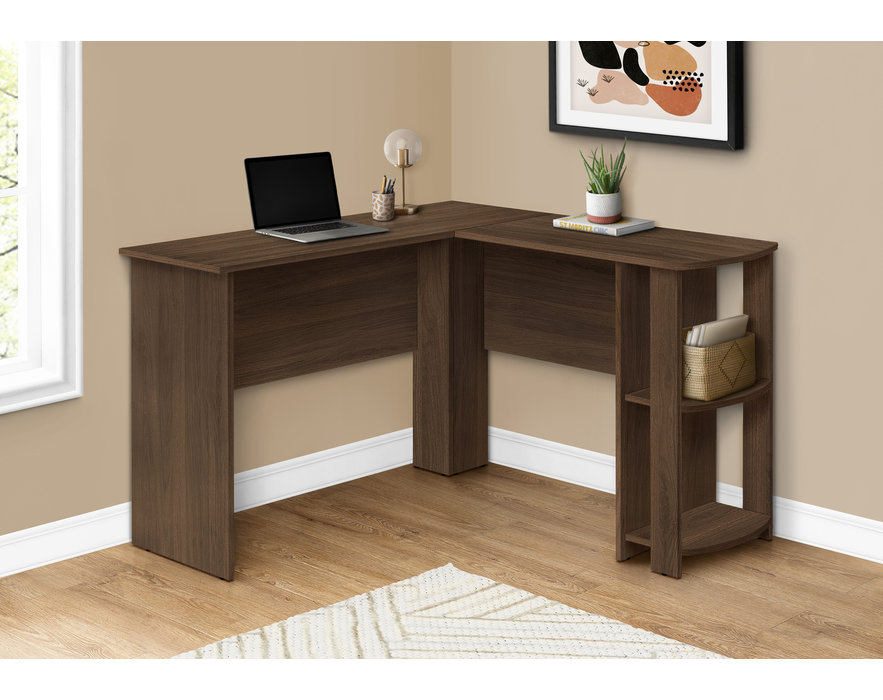 walnut corner computer desk