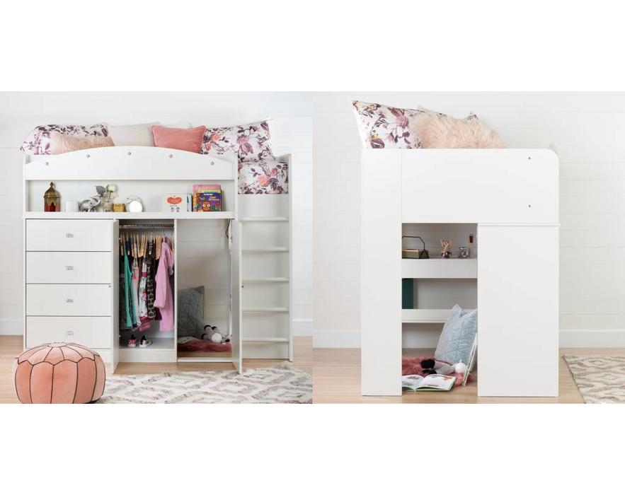 Tiara Twin Loft Bed With Desk 39, Logik Twin L Shaped Bunk Bed With Drawers