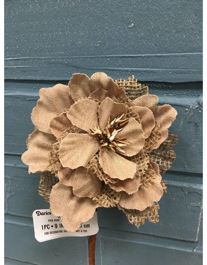 Burlap Peony Pick, Natural