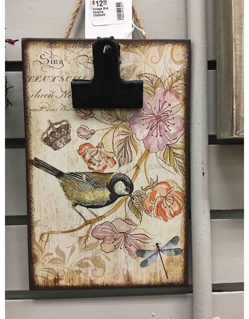 Vintage Bird Hanging Clipboard