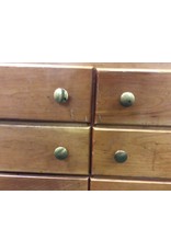 Wood Display Case w 8 Drawers and 3 Shelves