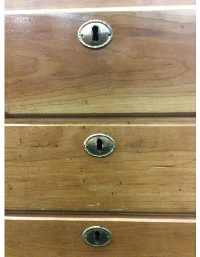 Wood Display Case w 8 Drawers and 3 Shelves
