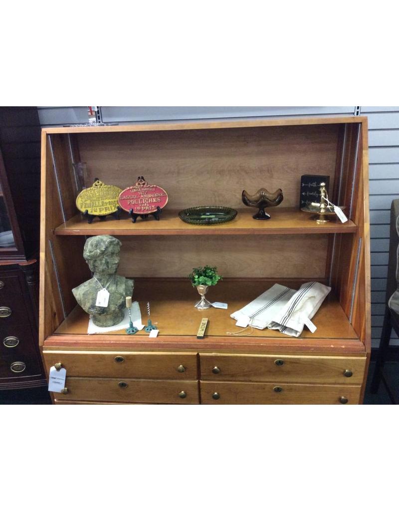 Wood Display Case w 8 Drawers and 3 Shelves