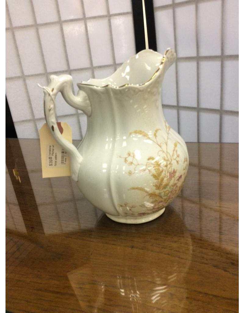Ironstone Pitcher w/ Floral Pattern