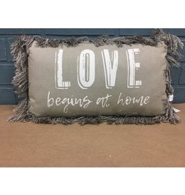 Love Begins At Home Pillow