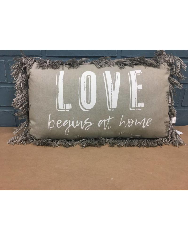 Love Begins At Home Pillow