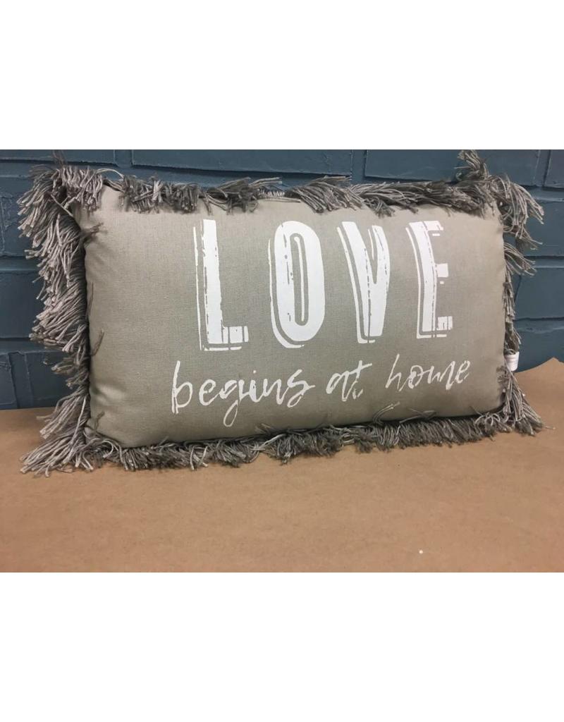 Love Begins At Home Pillow