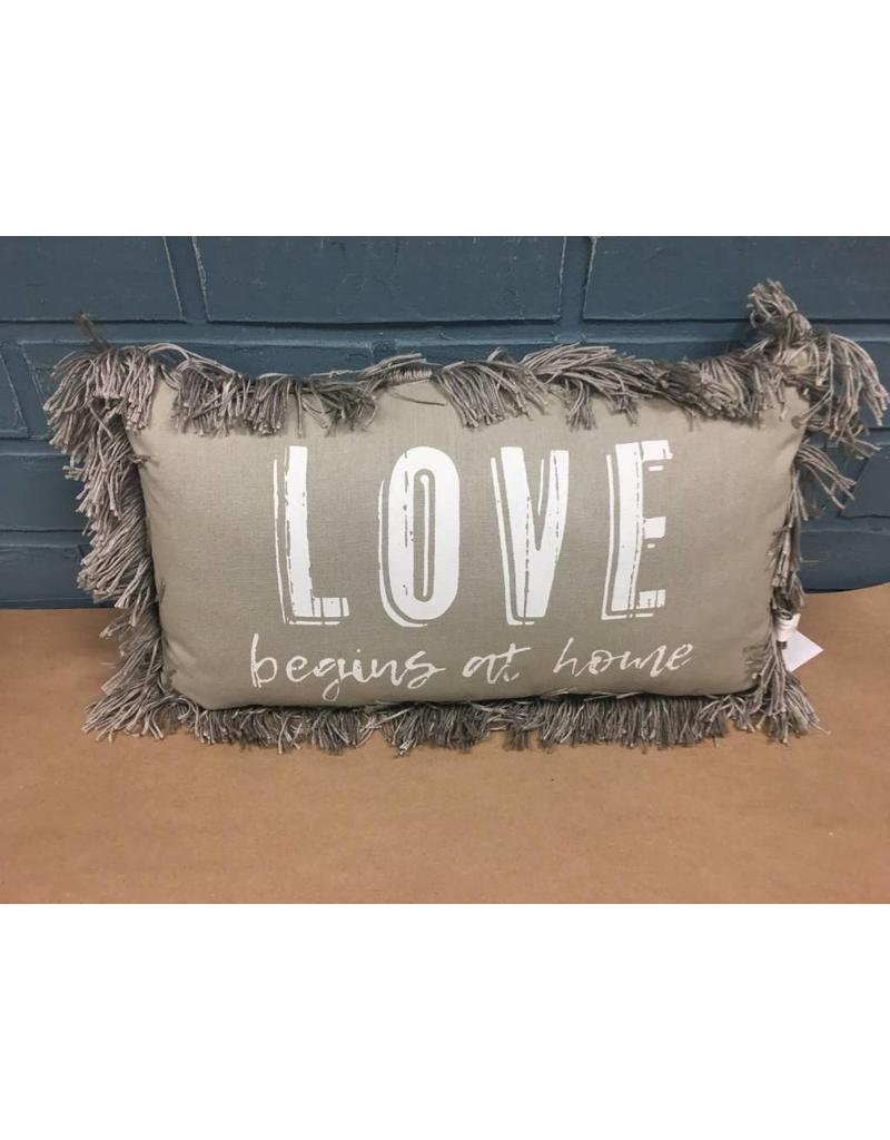 Love Begins At Home Pillow