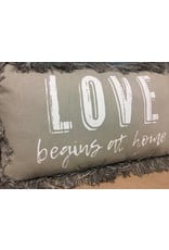 Love Begins At Home Pillow