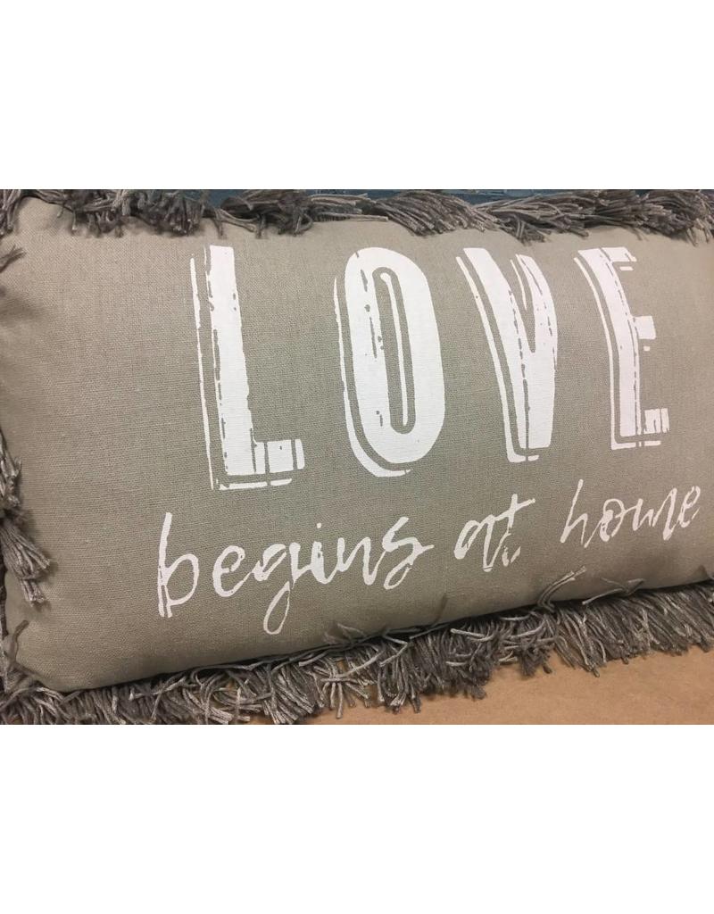 Love Begins At Home Pillow