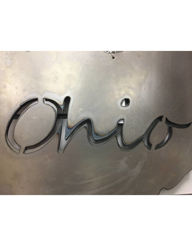 Metal Ohio w/Ohio Cutout