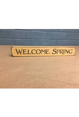 Welcome Spring Engraved Block