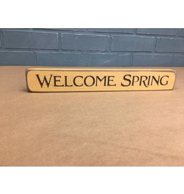 Welcome Spring Engraved Block