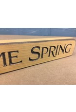 Welcome Spring Engraved Block