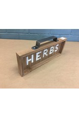 Herbs Slatted Wood Sign w/ Handle