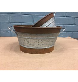 2/Set, Rusty Galvanized Buckets