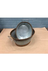 2/Set, Rusty Galvanized Buckets