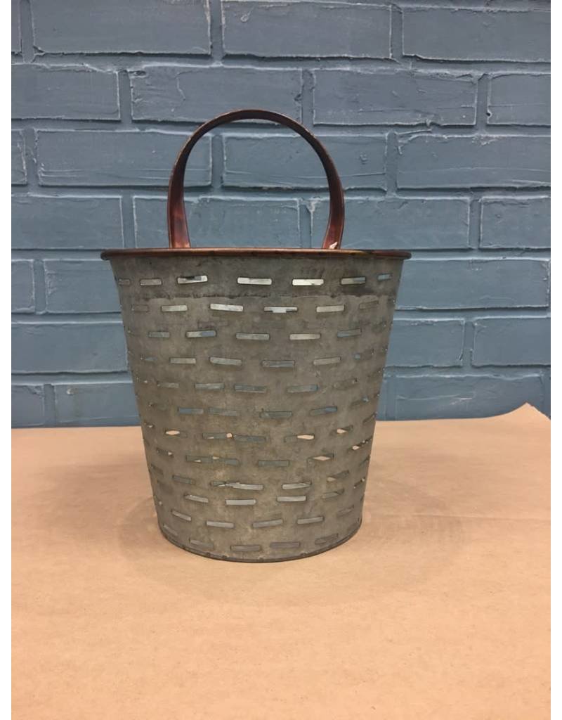 Galvanized Metal Olive Bucket Heirloom Home Galvanized Metal Olive Bucket