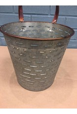 Galvanized Metal Olive Bucket