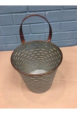 Galvanized Metal Olive Bucket