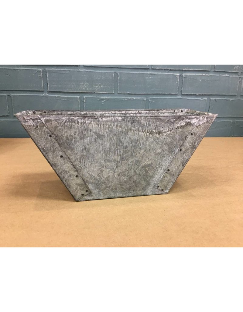 Set of 3 Galvanized Flower Boxes