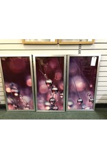 Picture Perfect International "Cactus Wine Drops" by Sharon Johnstone 3 Piece Framed Photographic Print Set