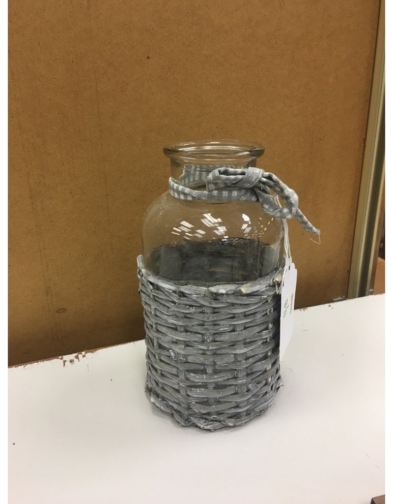 Willow Glass Bottle 8"