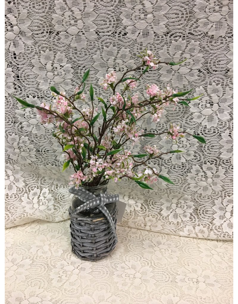 Bliss Buds Bush, Light Pink, 13"