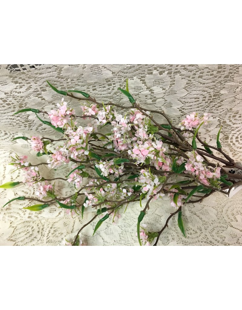 Bliss Buds Bush, Light Pink, 13"