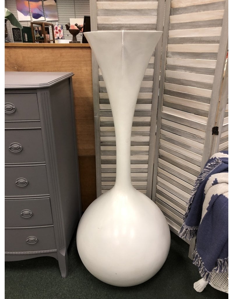 Tall Long Neck White Plastic Floor Vase Heirloom Home