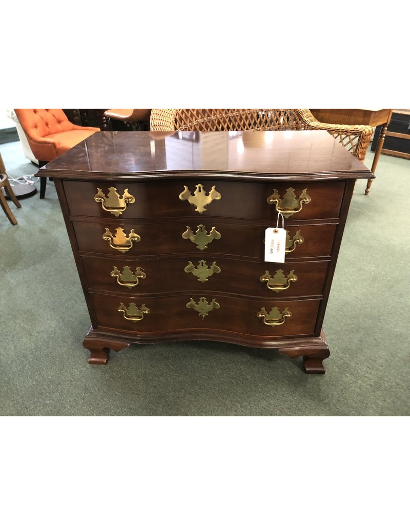 Serpentine Front 4 Drawer Chest W Brass Pulls By Hickory Chair Co