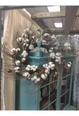 Cotton Branch Wreath 24"