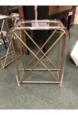 Acrylic and Gold Small Modern Stand