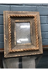 Antiqued Framed Mirror