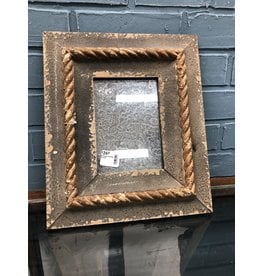 Antiqued Framed Mirror