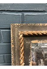 Antiqued Framed Mirror
