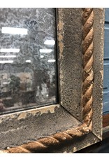 Antiqued Framed Mirror