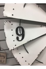 White Enamel Windmill Clock