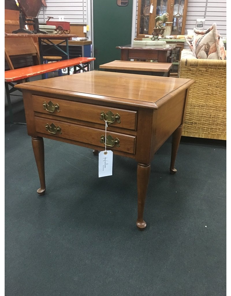 2 Drawer Square End Table