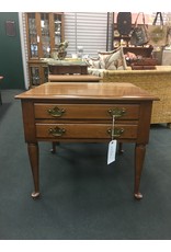 2 Drawer Square End Table