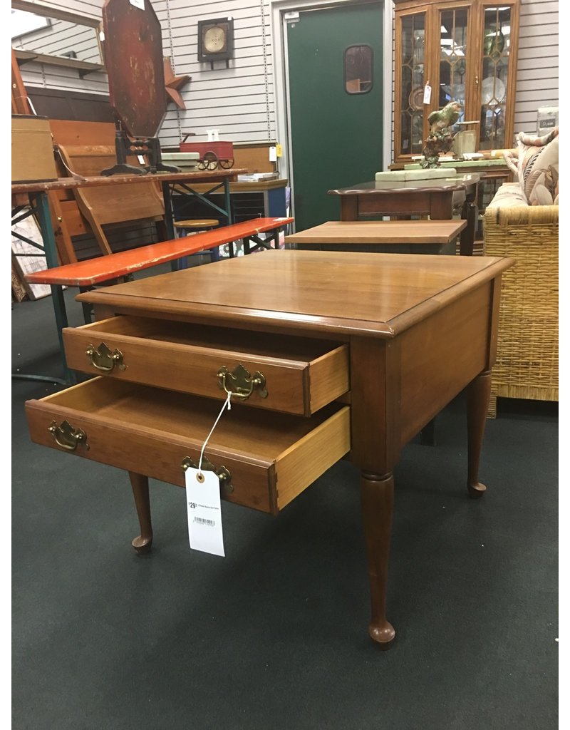 2 Drawer Square End Table