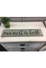 Our Nest is Best Engraved Sign, 24"