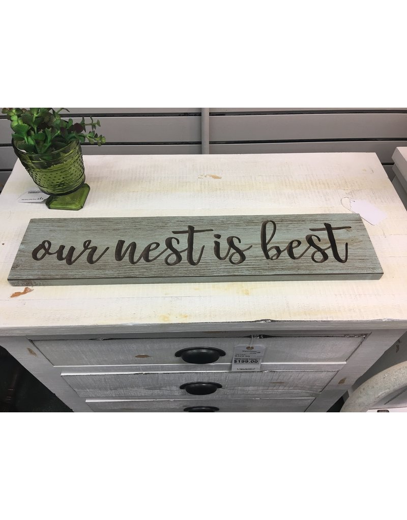 Our Nest is Best Engraved Sign, 24"