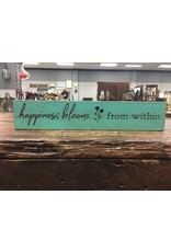 Happiness Blooms Engraved Sign 18"